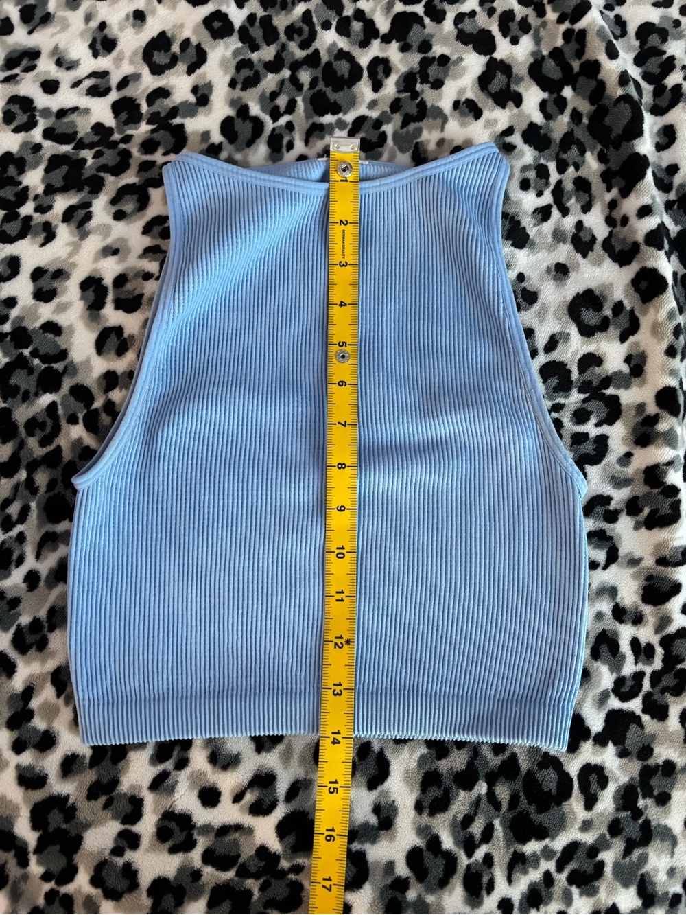 Cotton on (tag cut off)  Ribbed Halter Crop Top - Light Blue